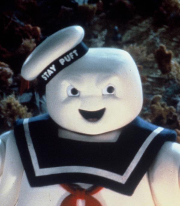StayPuft4Eva's tweet photo. Mr. Stay Puft has no hard feelings after last night’s marshmallow roast.  What form of The Destructor would you choose? http://t.co/VmXdiqHO