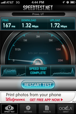 Racerscycle's tweet image. AT&amp;T speed test 100m from tower