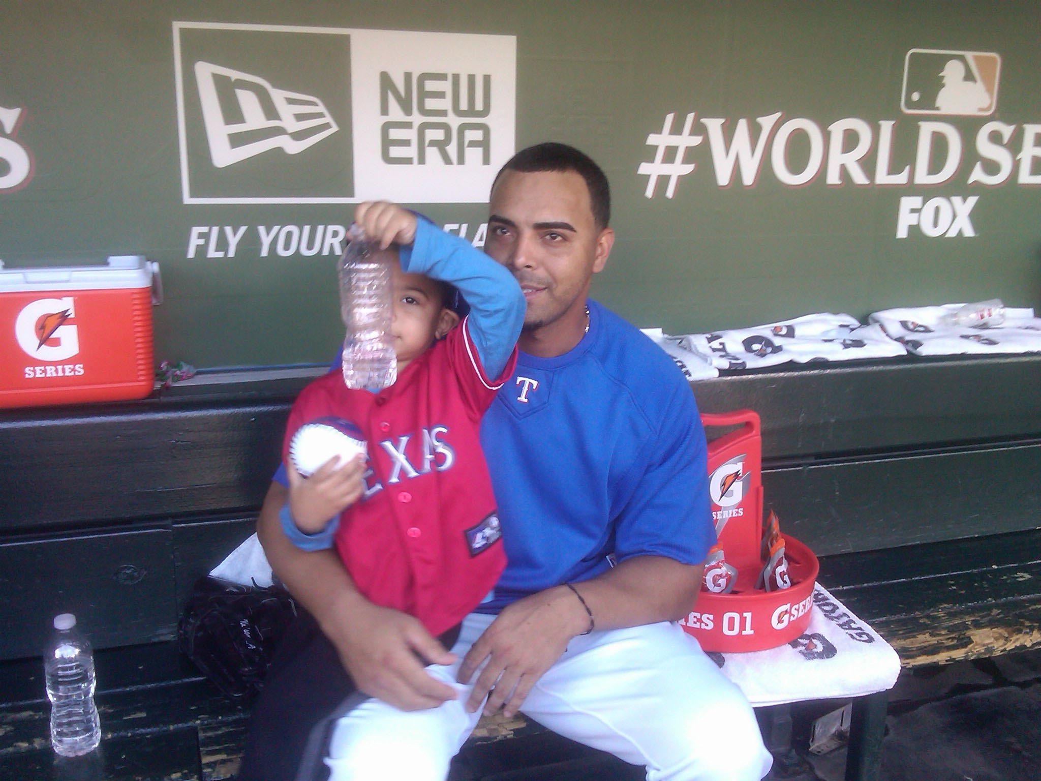 Texas Rangers on X: Nelson Cruz with his two-year old son, Nelson