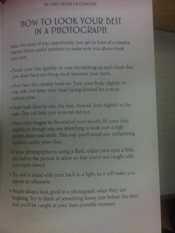 josevilla's tweet photo. This list of how to look your best in a photo made me LOL!!! http://t.co/cdtdUDqq