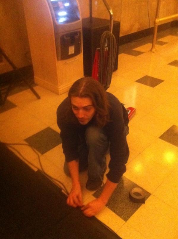 JeffLohse's tweet image. Patrick Whitwam tapes a mean cable!! #Codamusic  #notcodeforanything @logic_systems