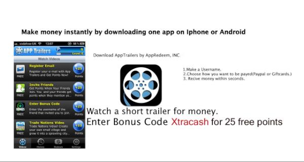 app_trailers's tweet image. have an iphone or droid and want to make some money ??
