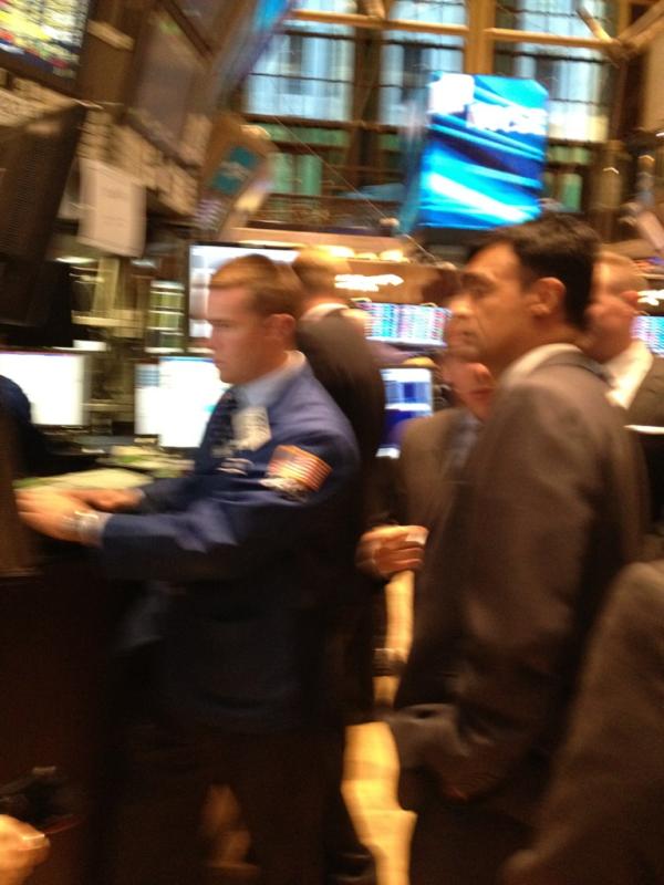 KenexaPR's tweet photo. Rudy chatting to Frank, our market maker http://t.co/kKBo85SR