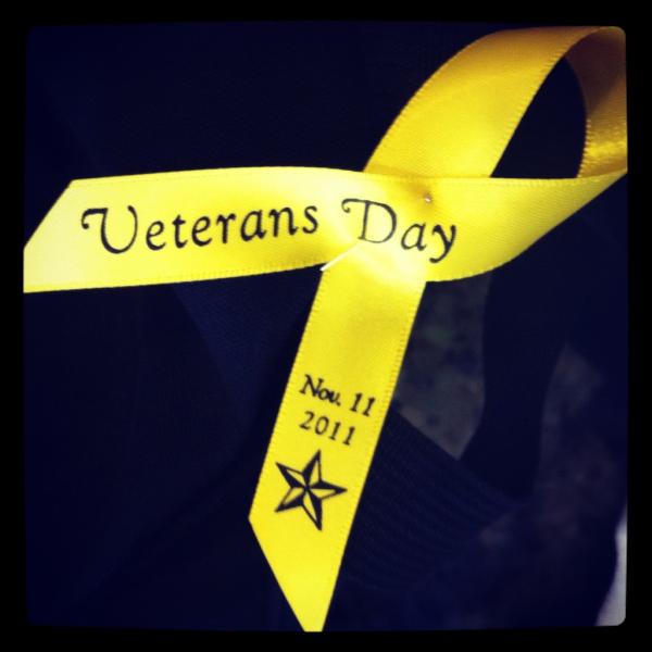 TxStateStudents's tweet image. Did you get your yellow ribbon yet??? #VeteransDay #txst