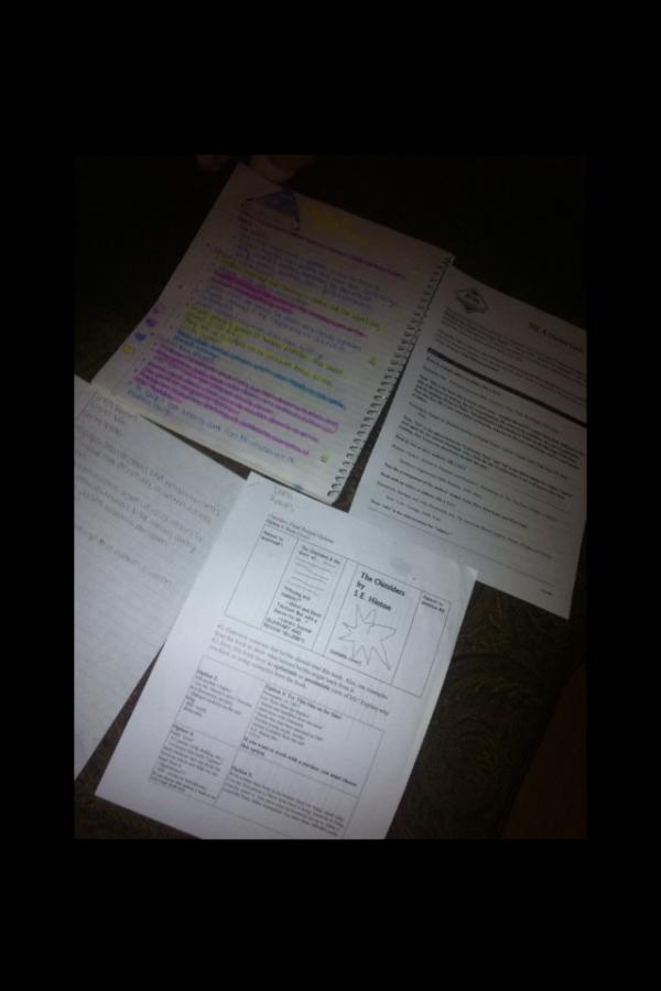 DarbyKathryn's tweet image. Yay for 6 pages of WG notes, MLA notes to memorize &amp; English project to do. #sonotfun