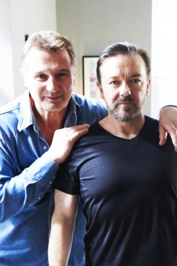 After ruining every take laughing
Gervais and Neeson get there in the end.

Life's Too Short starts tonight 
BBC2 9.30