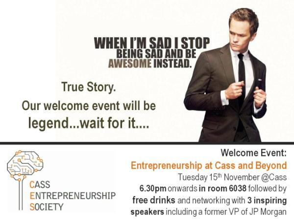 CassEship's tweet photo. Hope to see you guys at our first welcome event! Click the image for more details. Fantastic speakers and free drinks! http://t.co/3mapBevz