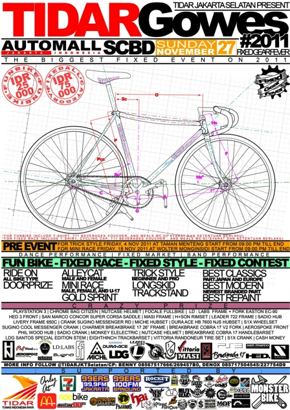Tidar Jkt Selatan (@tidarjktselatan) on Twitter photo <a href="/sly_fix/">Slipy Fixed Gear !</a> #TidarGowes2011 FunBike & FixedRace 27 November at Automall SCBD Sudirman Jakarta Indonesia <a href="/sly_fix/">Slipy Fixed Gear !</a> #TidarGowes2011 FunBike & FixedRace 27 November at Automall SCBD Sudirman Jakarta Indonesia