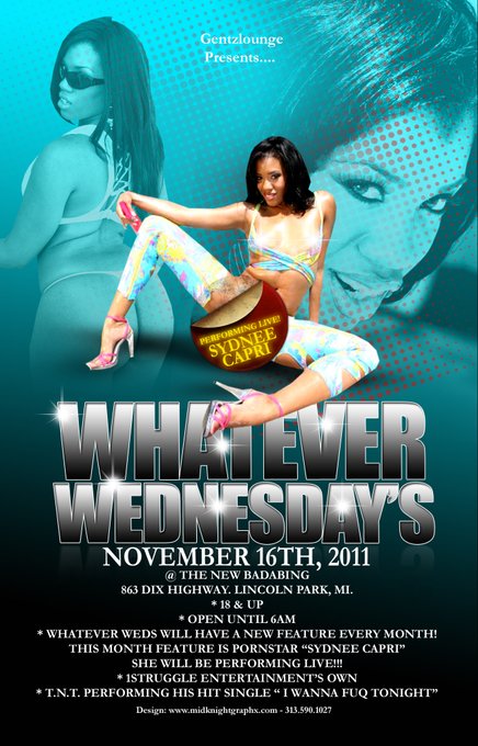 SydneeCapri Detroit Takeover!Nov12th appearance @sunsetstrip and performinglive @sphinxshowgirls then<a href="/tag/wanteddeadoralive"class="tags"><span>#wanteddeadoralive</span></a><a href="/tag/myrtlebeacheswildest"class="tags"><span>#myrtlebeacheswildest</span></a>