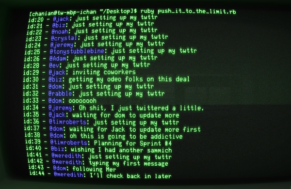 chanian's tweet photo. The First 25 Public Tweets [starting with @jack on March 21, 2006] http://t.co/Gl4llsby