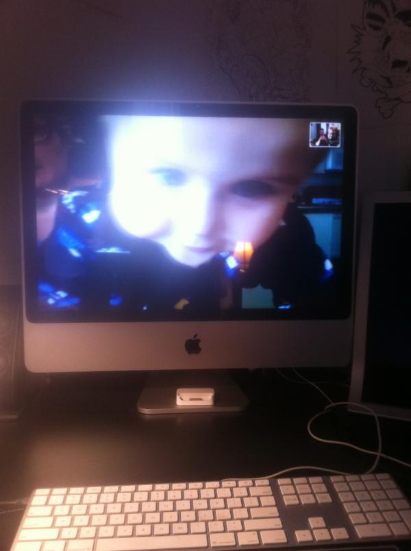 DanDolmage's tweet photo. Sometimes you forget how amazing technology is. Time with family 500 miles away as easy a clicking a button. http://t.co/t9STwk0S