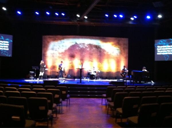 Hanna Clark and the band getting ready to rock the 5:30 service at <a href="/ParkChurch/">ParkChurch</a> with Pastor Shiramba from Kenya.