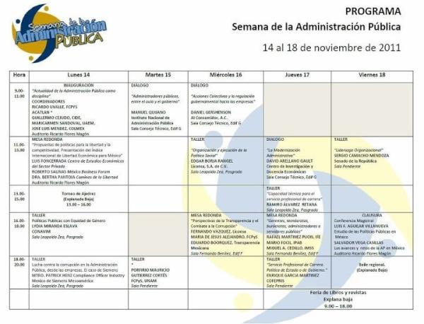 TonoPatino's tweet image. Hablemos de Administración Publica en la #SemanaAP del 14 al 18 de noviembre @UNAM_FCPyS  Checa el programa!