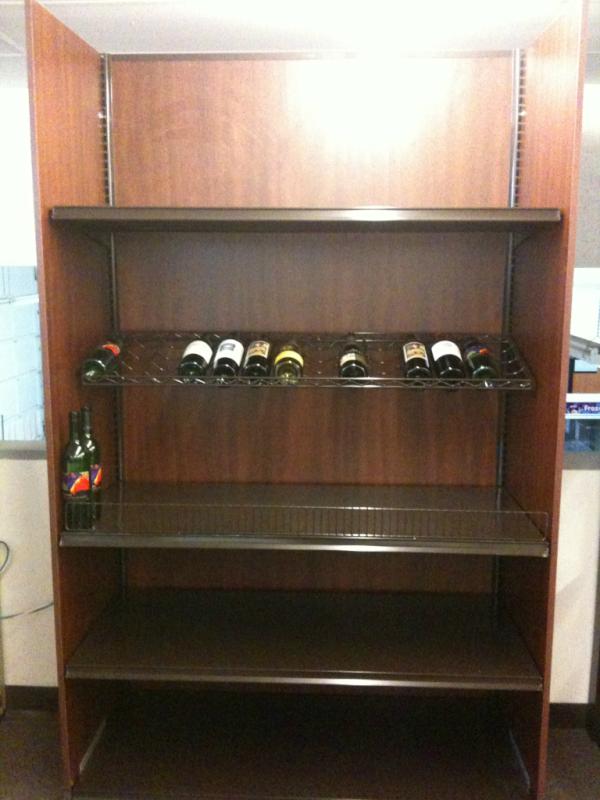 LQStoreDesign's tweet image. Wall section modified to present laydown bottles while maintaing significant pack-out.