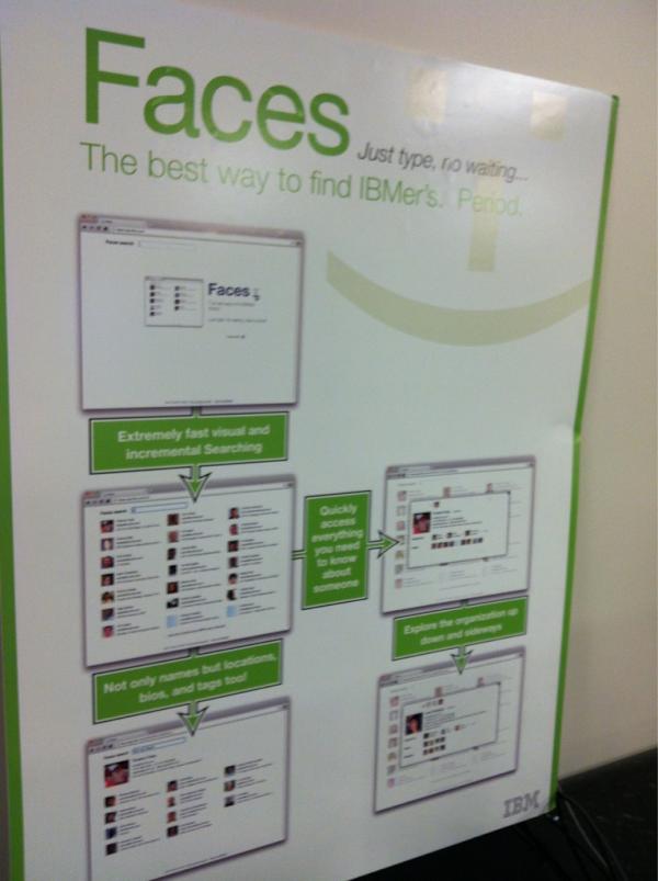 CutlerDave's tweet image. Interesting demo of internal IBM employee search directory "Faces" @IBMWaltham. Very cool  #SMCBoston