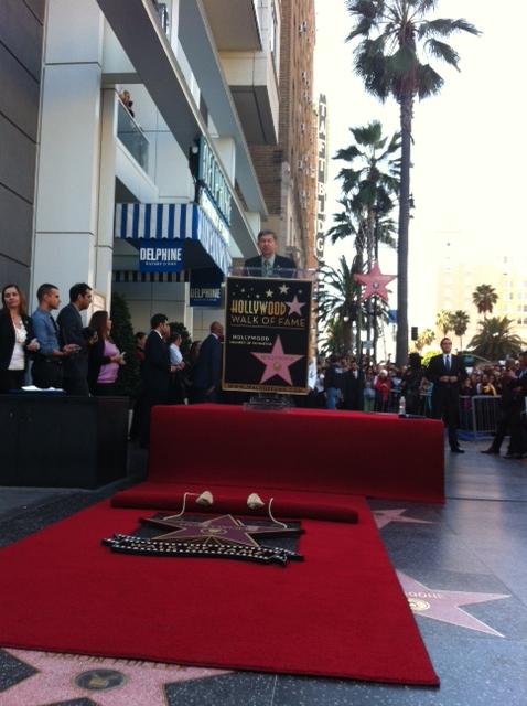 shakira's tweet photo. The ceremony begins... SHQ #ShakiraHollywoodStar http://t.co/mRw1wsZZ
