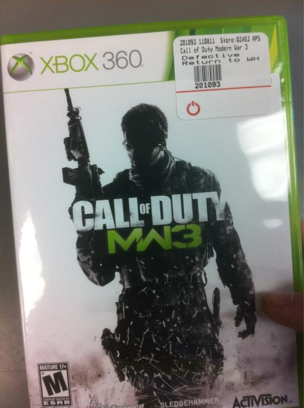 droopsmoker's tweet image. And the reviews are in for #CoD so let the trade ins begin! Already got a fucked up copy returned lol #fail #codfail