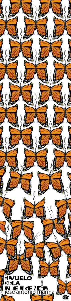 Protoncito's tweet photo. Mi diseño de marcapáginas inspirado en el libro "El vuelo de la Inteligencia" de José Antonio Marina. http://t.co/3aoqXJbj