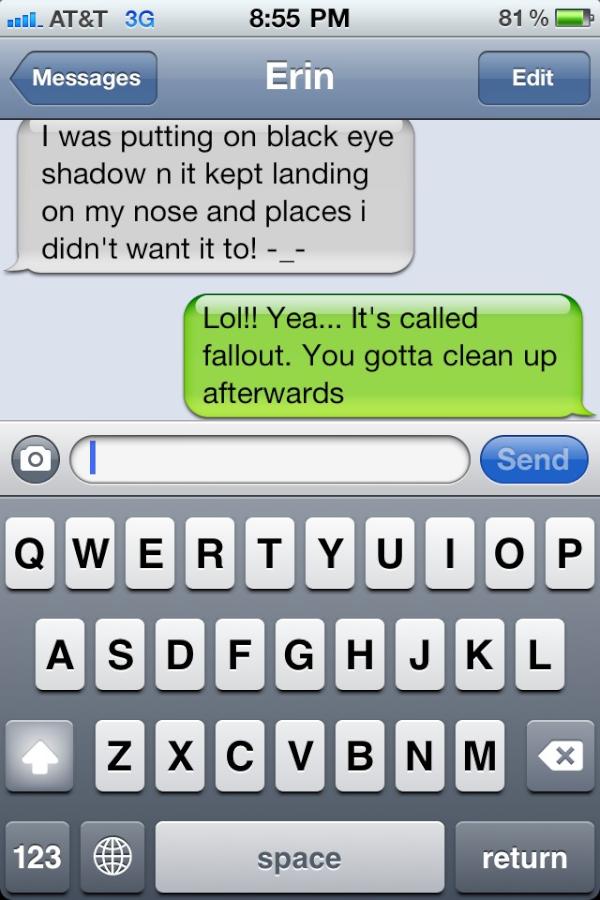 missylynn's tweet image. Me &amp; @iCelebPretty&apos;s convo! Lol! I love my friends.. #makeupissues