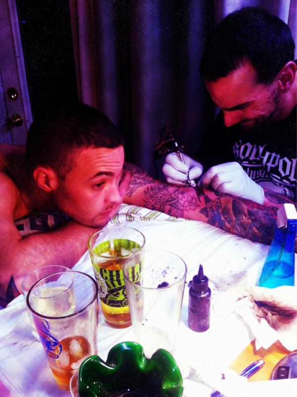 Kim_Foxx's tweet photo. Bayba getting his ink workx http://t.co/5WQkI3ep