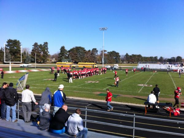 Jeffpetrucci's tweet image. At #olake for #football game vs Linden. Getting ready to open a can of #woopass