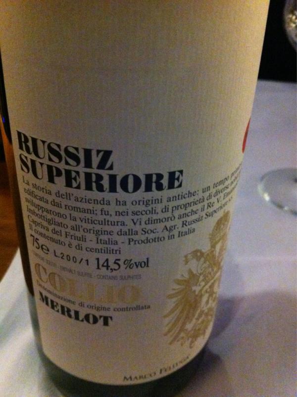 lindo's tweet photo. @Federico051176 #ooottimo #russiz #felluga http://t.co/dW4k6GnB