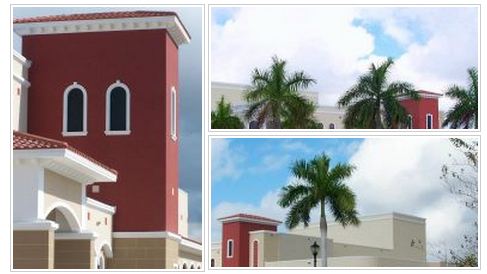 It's a beautiful day! Here's how the new performing arts center looks with the exterior nearly finished. Wow~stop by!