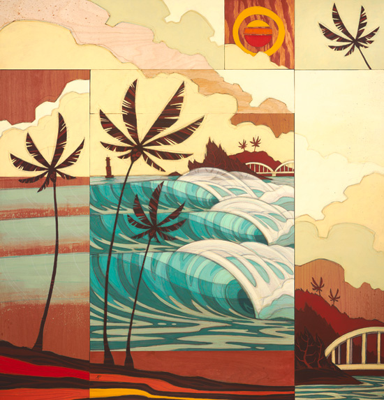 InnocentiAnalu's tweet image. Working on the curved main wall of my new living room. Drawing&apos;s inspired by the art of #ErikAbel for #Reef. Love that!