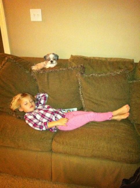 meganagentry's tweet photo. Little Diva fell asleep watching tv!! http://t.co/rBO3c4GP