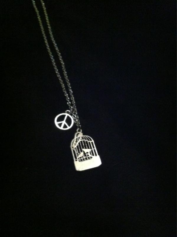 WideEyedDesigns's tweet photo. Birdcage and peace symbol pendant http://t.co/Ka1cOp0z