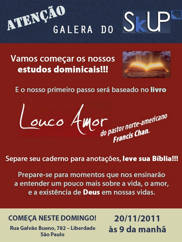 SkUP_'s tweet photo. Só para lembrar amanhã começa o estudo o novo estudo do @SkUP_ LOUCO AMOR! #estudoskup http://t.co/kG8PJJH9