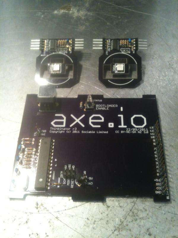 axeio's tweet photo. The first revision 3 boards are completed and ready for testing. http://t.co/mPdbUof3