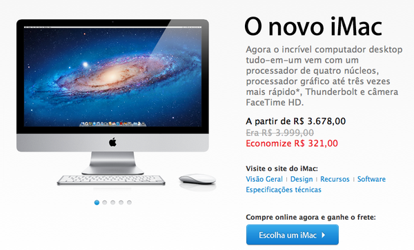 AppleFriday's tweet image. O NOVO iMac ! A partir de R$ 3.678,00
Era R$ 3.999,00 Economize R$ 321,00 goo.gl/KngS0 | #blackfriday |