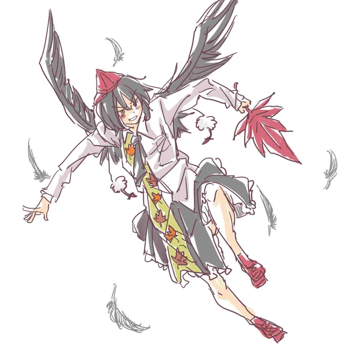 こっちの服は初めて描いた。でも記憶をたよりに描いたので多分間違ってる。しゃめまる