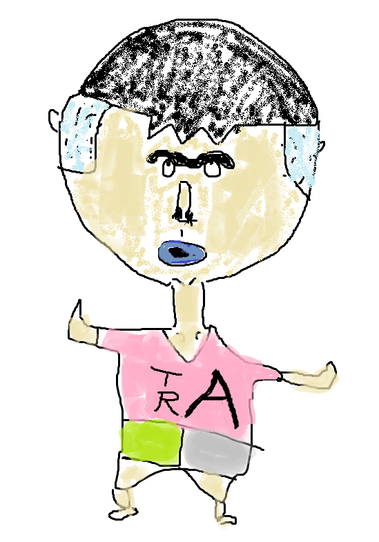 sukima111's tweet photo. サザエさんに出てくるタラちゃんを描きました。Ｔシャツがオサレですぅ～ http://t.co/qZDfwfI2