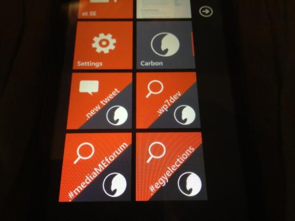 salehsmaeili's tweet image. How I&apos;m following my 3 hashtags for the day on Carbon for WP7. Oh yea #egyelections #mediaMeForum and #wp7dev livetiles