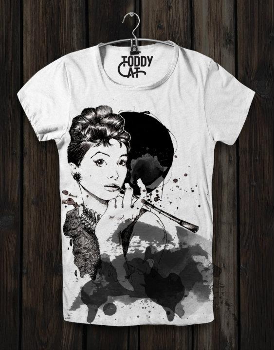 RT @artmediumdesign #InspiringArtwork 'Audrey Hepburn' t-shirt 'IDR 125K  ;>