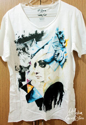 RT @artmediumdesign #InspiringArtwork Toddycat 'Lady Gaga' t-shirt 'IDR 125K  ;>