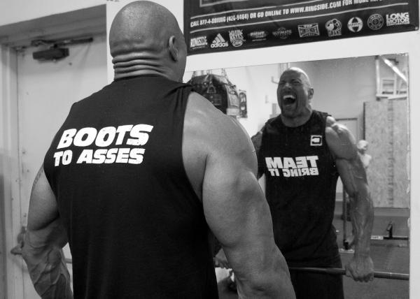 '@TheRock: The #1 selling shirt in the WWE Universe. BOOTS TO ASSES bit.ly/vaMBx1 ' @sebby_c #letsgetthisbig