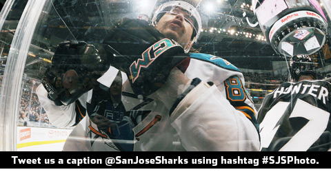 SanJoseSharks's tweet photo. Help caption our Photo of the Day. Reply using #SJSPhoto and we'll use the best one to label it on our website. http://t.co/gUPdQjWU