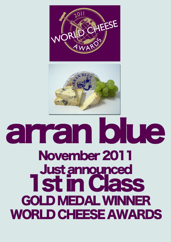 Arran Blue has just won a Gold medal at World #Cheese Awards - Best in Class. Get it now in our Xmas market stall now!