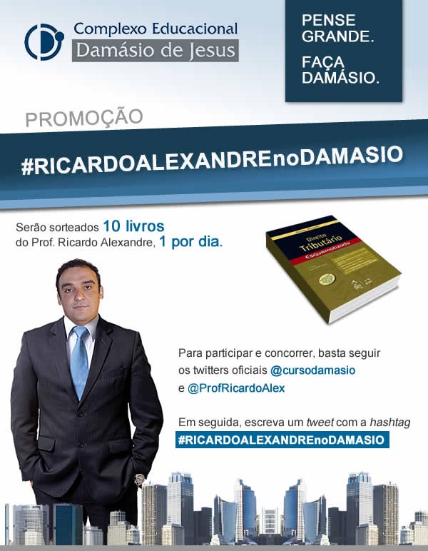 profmarcoant's tweet image. Participe você também da promoção #RICARDOALEXANDREnoDAMASIO e concorra a livros do professor! Siga @ProfRicardoAlex !
