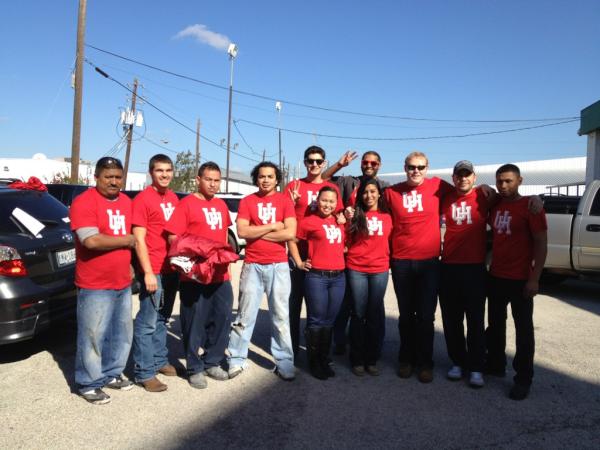 Downtown Body Shop support #UHRedFriday #UH2011