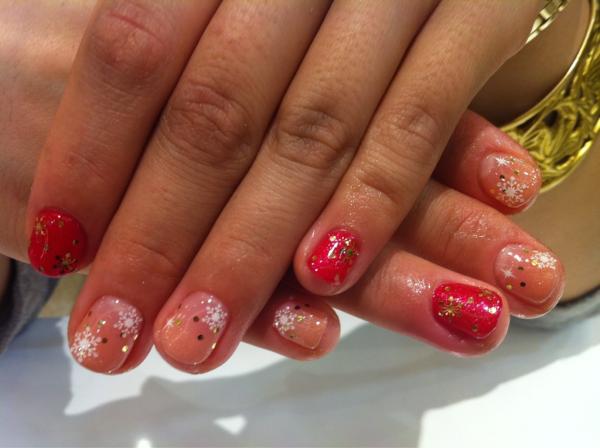 Cana45's tweet photo. 昨日はGINZA店でネイルしたにょー꒰ෆ❛ั ु▿❛ั ु꒱冬ネイル♪ http://t.co/V6vZLLqq