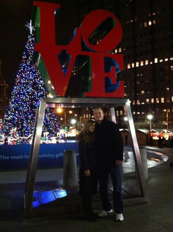 tinadrosch's tweet photo. Patrick and I at the Christmas Village in Philly. http://t.co/lXPfq3NC