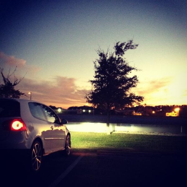 Nice sunset on a cold day