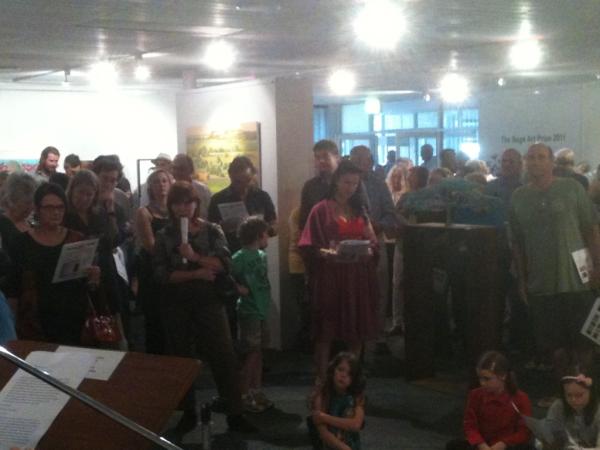 Margaret Dimoff is winner of 2011 Bega Art Prize. Highly commended Luiza Urbanik, Eryca Green and Bernard O'Grady.