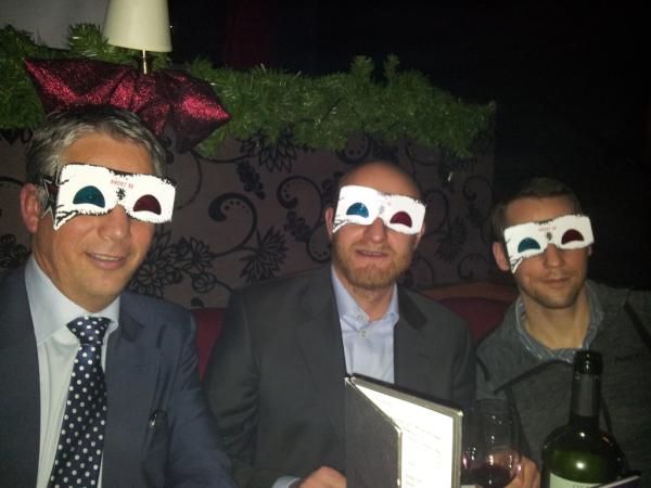 mBricksTeam's tweet photo. The mBricks team with 3D-vision. #chirstmasparty http://t.co/H08qL5ko