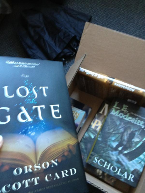 Surprise book box of awesome from <a href="/torbooks/">Tor Books</a> at NASA GSFC propulsion lab-thx! We hope you come back and see us soon!