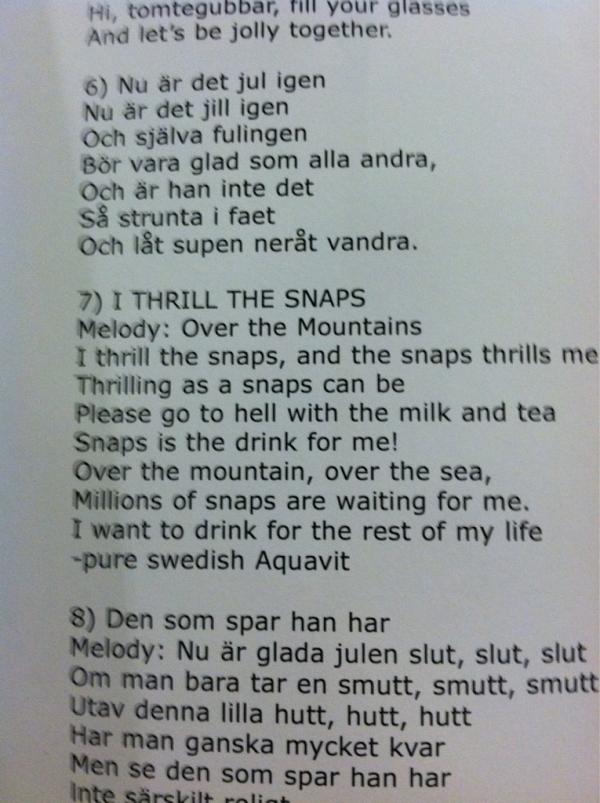 bemdude's tweet photo. Excerpt from the swedish christmas songbook; Julbord at IKEA rocks! http://t.co/AZ95Cs0B